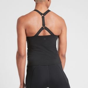 Athleta Ascent Support Black Tank Top S